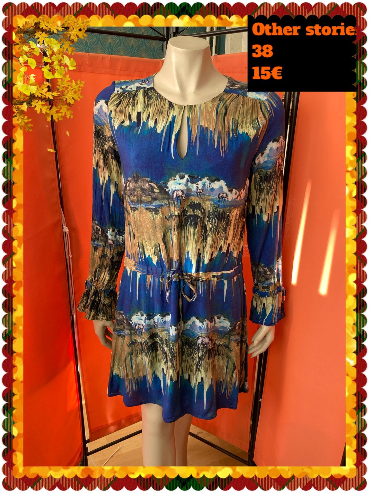Zomerjurk dames 38. Other Stories, Kleding | Dames, Maat 38/40 (M), Blauw, Ophalen of Verzenden, Zo goed als nieuw
