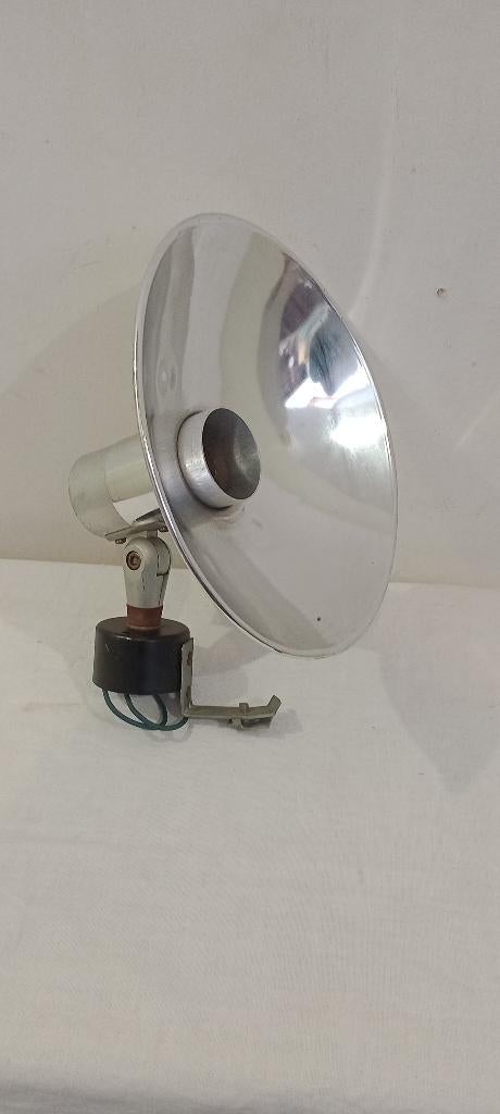 Verstelbare vintage aluminium studiospot, Huis en Inrichting, Lampen | Spots, Ophalen of Verzenden, Gebruikt, Metaal of Aluminium