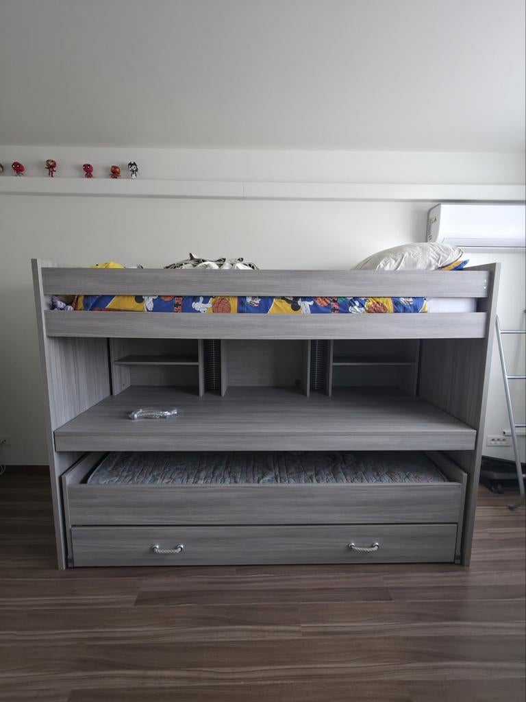 Hoogteslaper met uitschuif bureau en bergruimte, Kinderen en Baby's, Ophalen, Gebruikt, Hoogslaper