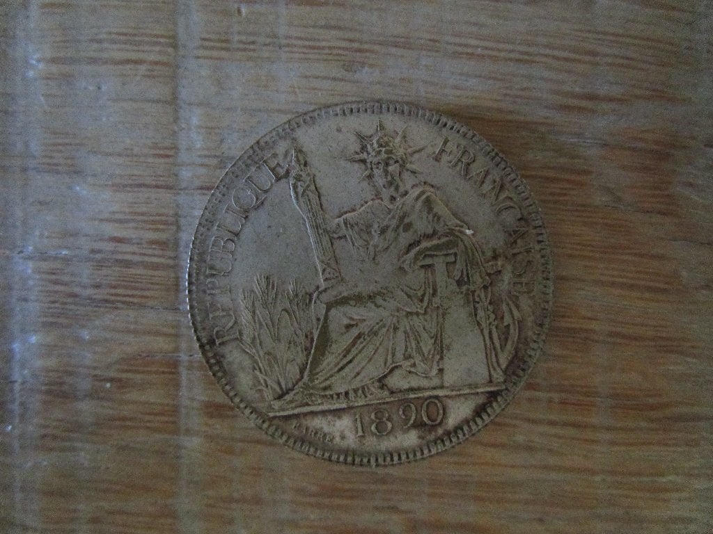 1 munt Piastre de commerce, Ophalen of Verzenden, Losse munt, Zilver