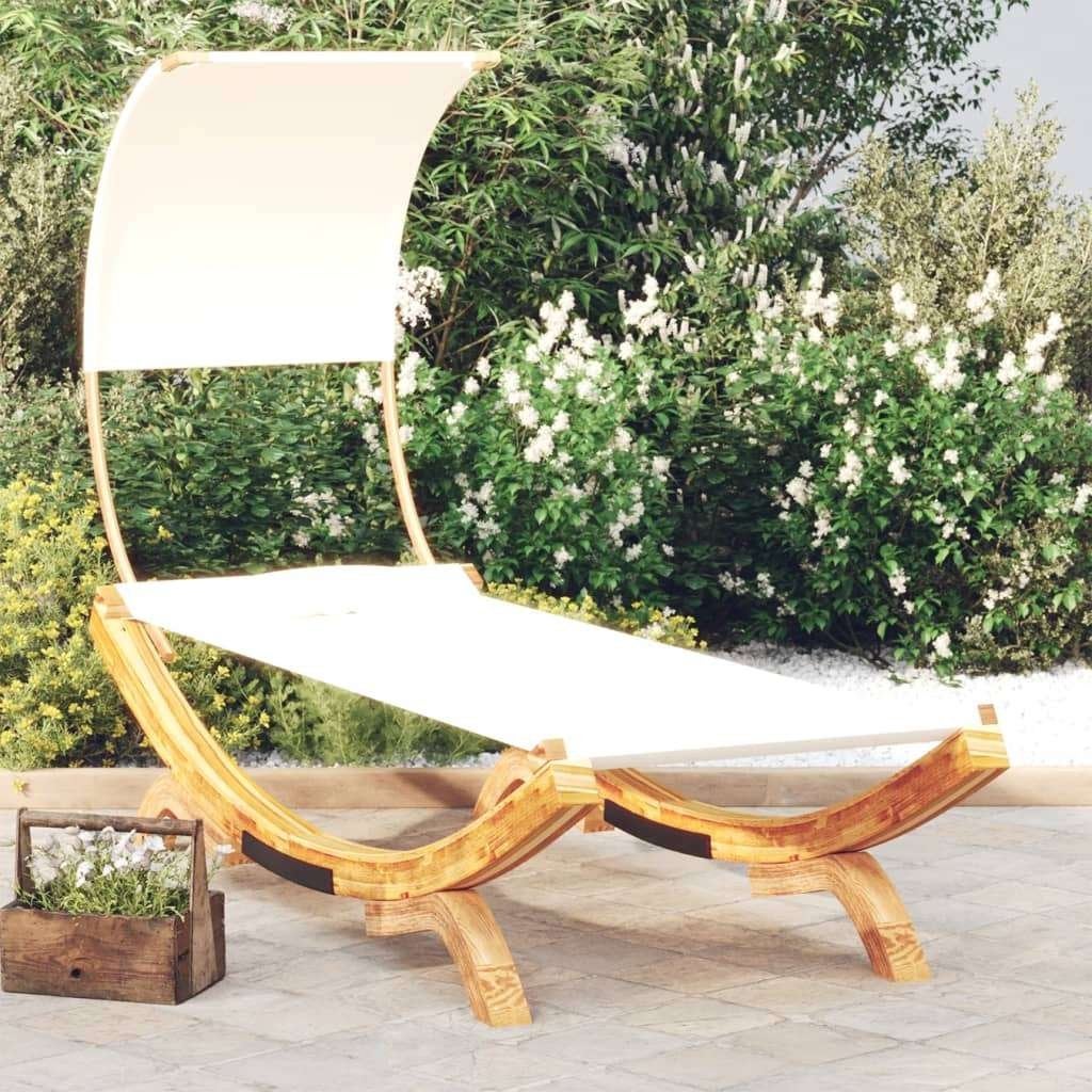 tuinstoel ligstoel massief hout met luifel Nieuw, Tuin en Terras, Ophalen, Nieuw, Hout