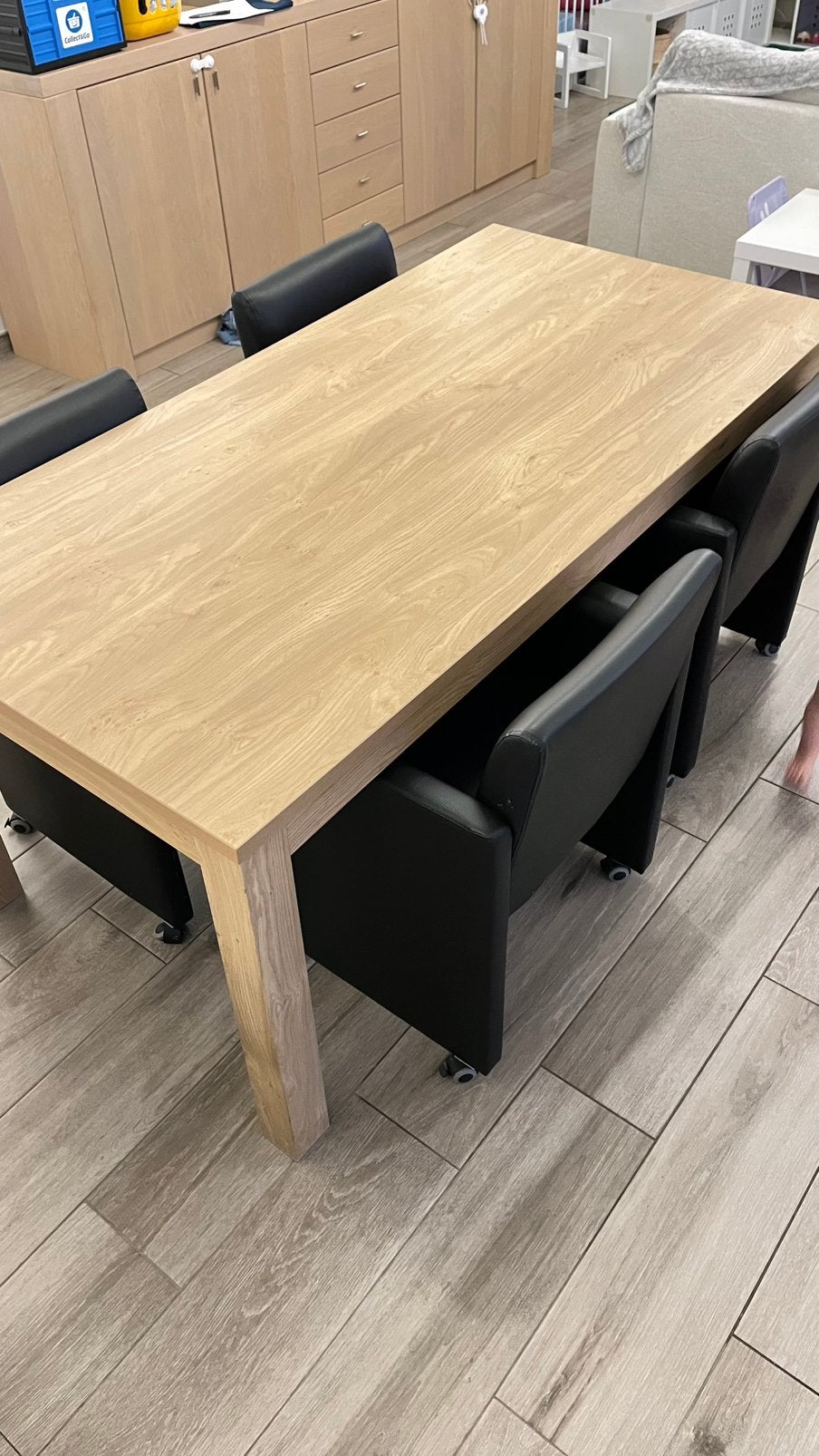 Eettafel: 180 x 90, Huis en Inrichting, Tafels | Eettafels, Ophalen, Gebruikt, 50 tot 100 cm, Vijf personen of meer