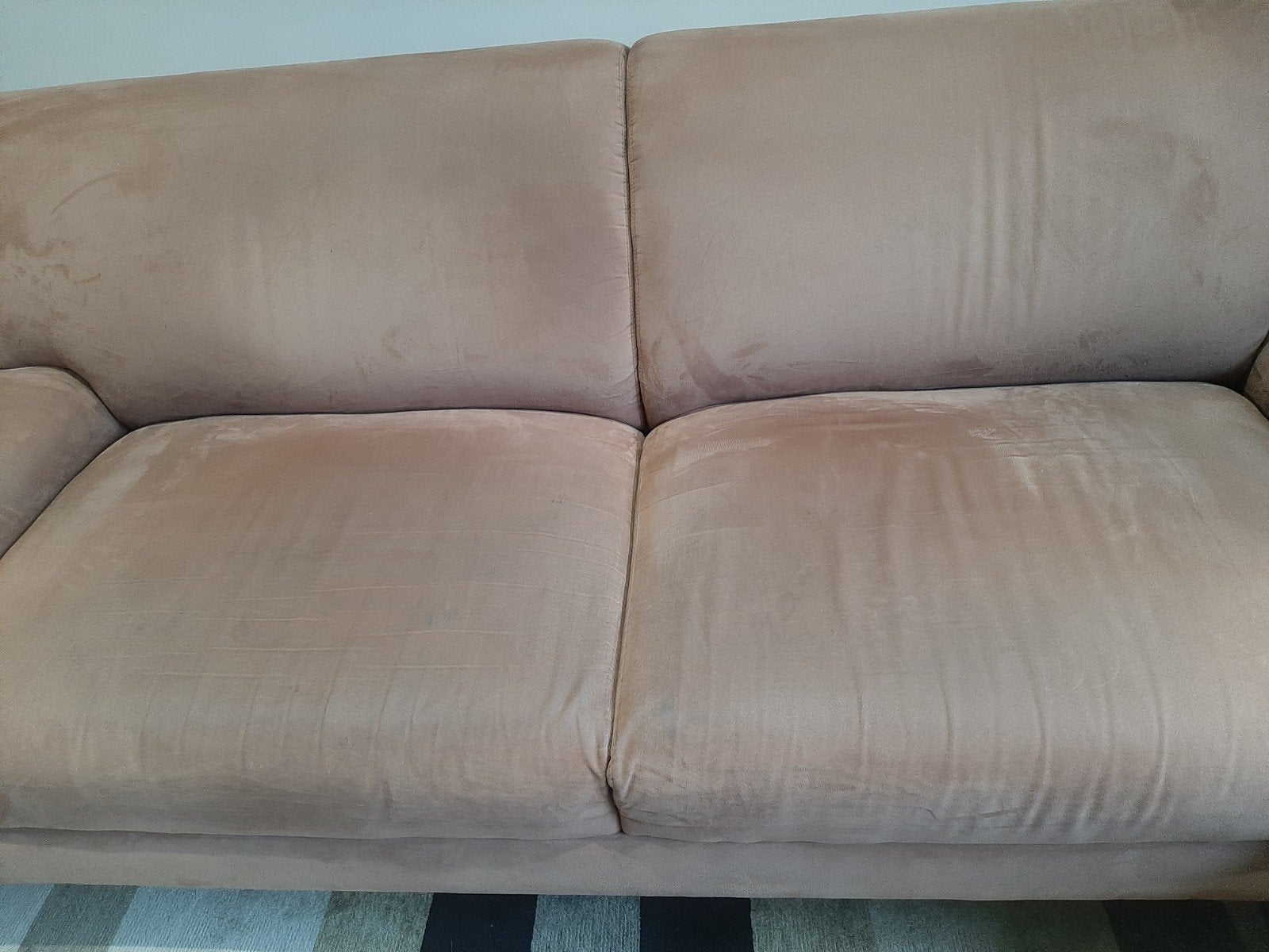 grote comfortabele sofa, lichtbruin, B 234 cm, D 90 c, Ophalen, Gebruikt, Stof, Hedendaags
