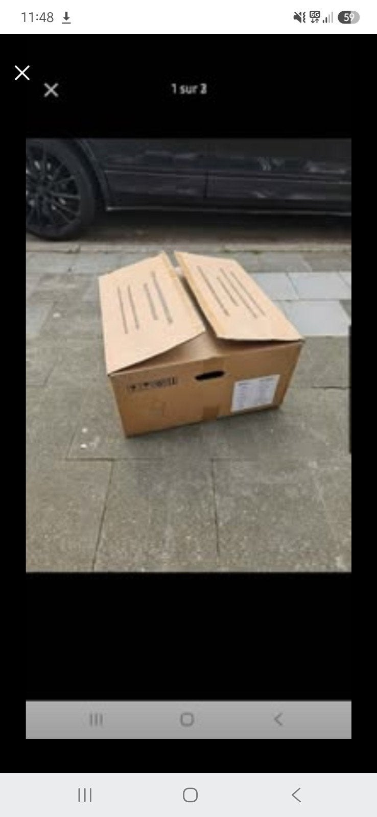 Cartons déménagement, Enlèvement