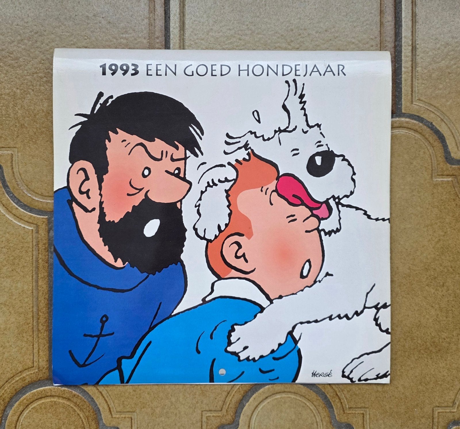 Wandkalender Kuifje 1993 - een goed hondejaar, Ophalen, Kuifje, Nieuw