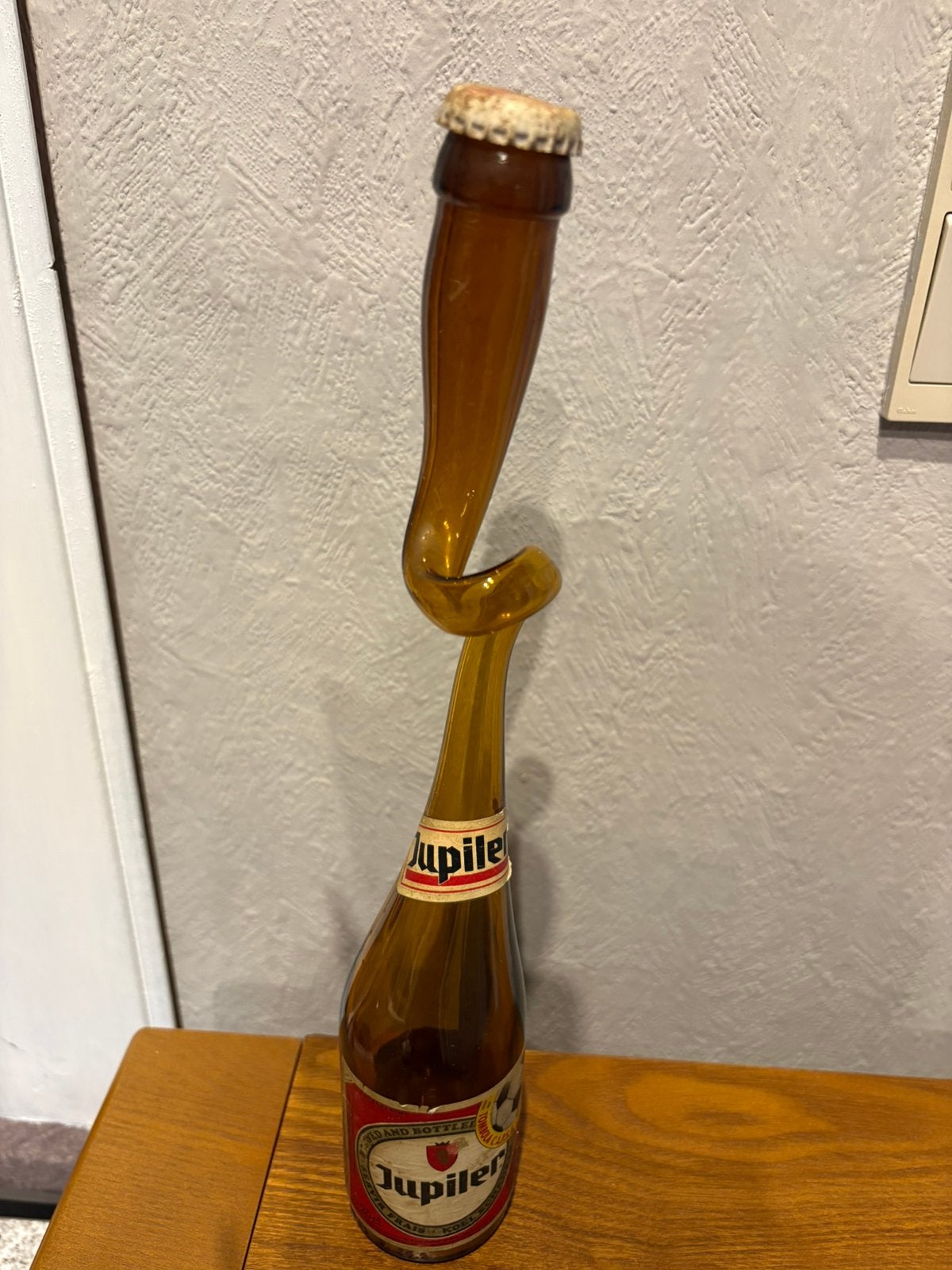Bouteille JUPILER torsadée (33 cm), Collections, Enlèvement ou Envoi, Utilisé, Jupiler