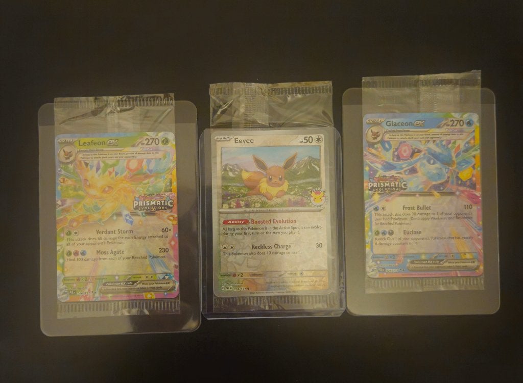 Glaceon ex , leafeon ex , eevee pokemon day, Hobby en Vrije tijd, Ophalen of Verzenden, Nieuw, Losse kaart