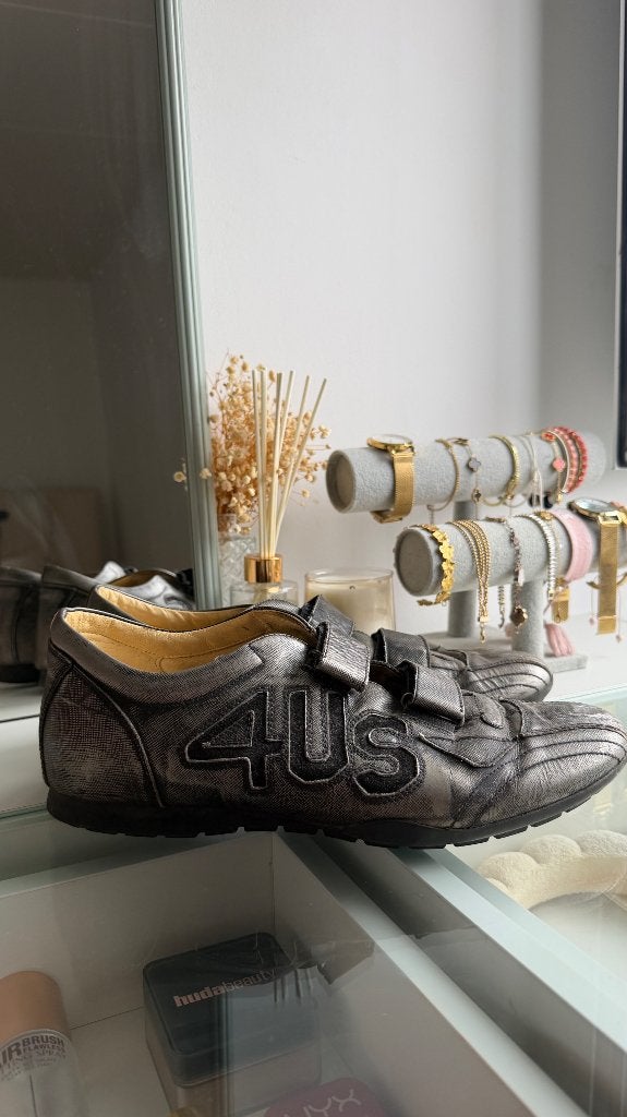 Chaussures entièrement cuir Y2K/années 2000 noir gris 42,5, Paciotti, Zwart, Ophalen of Verzenden, Zo goed als nieuw