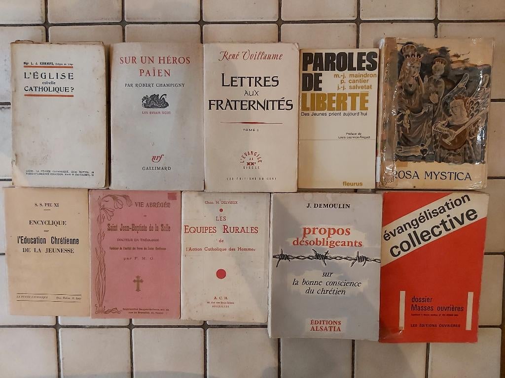 lot de 10 livres religieux, Enlèvement ou Envoi, Utilisé, Collectif