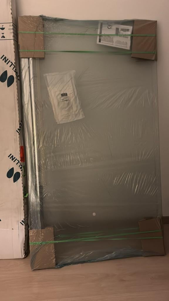 Novellini aurora 185-1b badscherm, Doe-het-zelf en Bouw, Ophalen, Glas, Bad