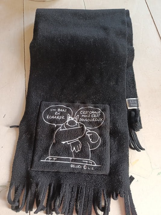 écharpe adulte LS Paris, Le chat de Geluck, humour, Enlèvement ou Envoi, Porté, Écharpe