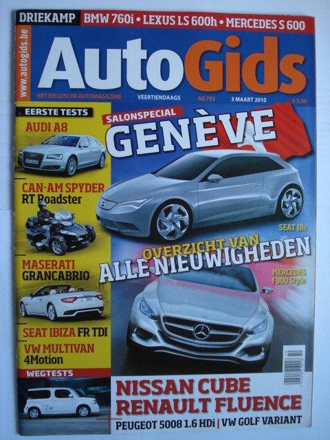 AutoGids 792 Nissan Cube/Renault Fluence/Lexus LS 600 h, Envoi, Comme neuf, Général
