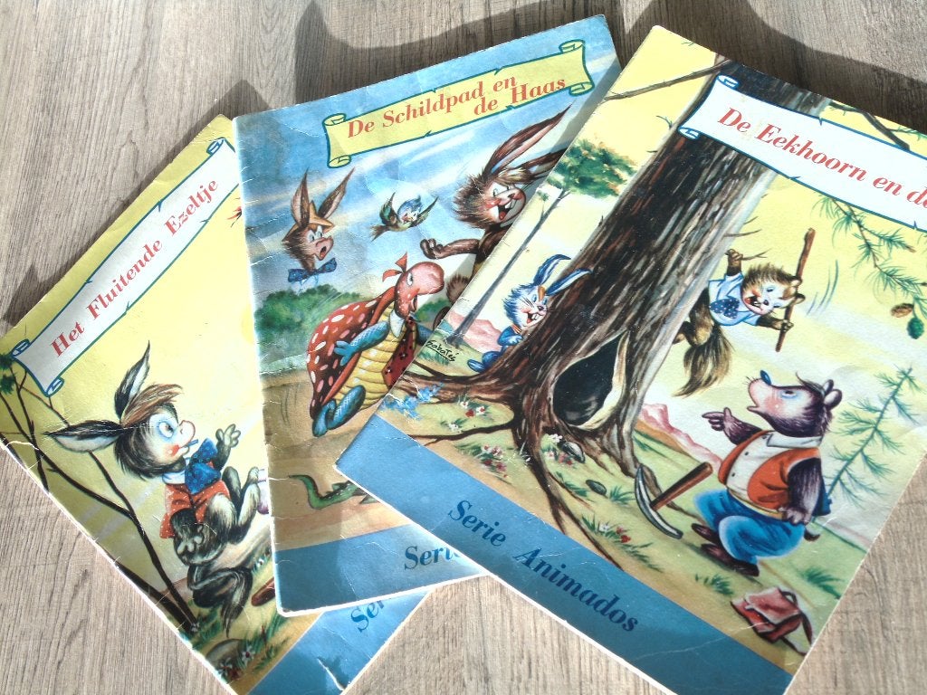 3 vintage prentenboekjes "Serie Animados" (ca. 1970), Antiquités & Art, Antiquités | Livres & Manuscrits, Enlèvement, Ramon Sabates