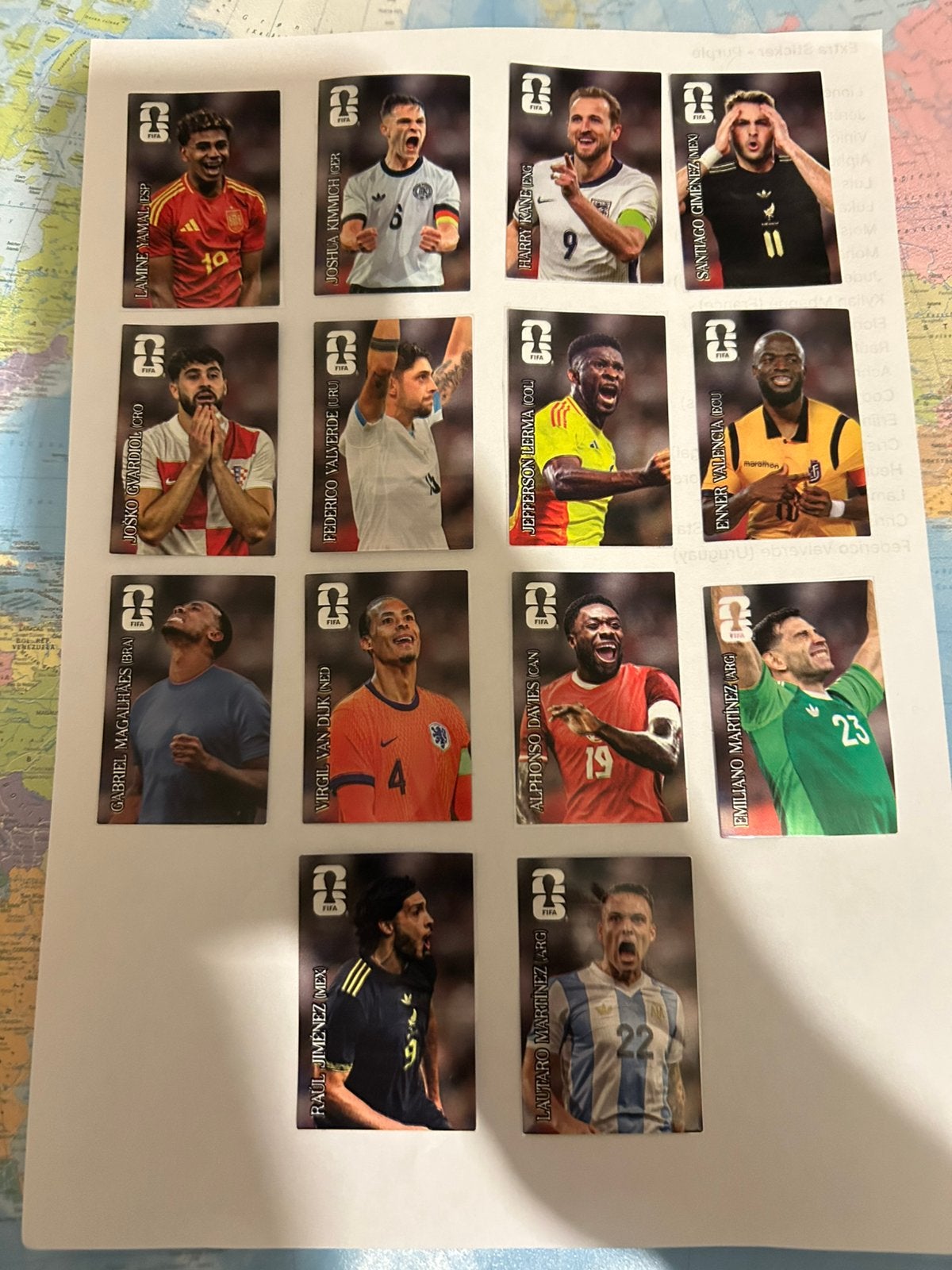 Panini WK ‘ 26 : Coca-cola Latam versie, Ophalen of Verzenden, Zo goed als nieuw, Meerdere stickers