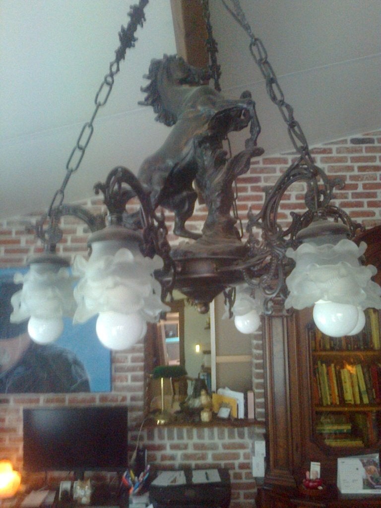 luster met paard, Antiek en Kunst, Ophalen
