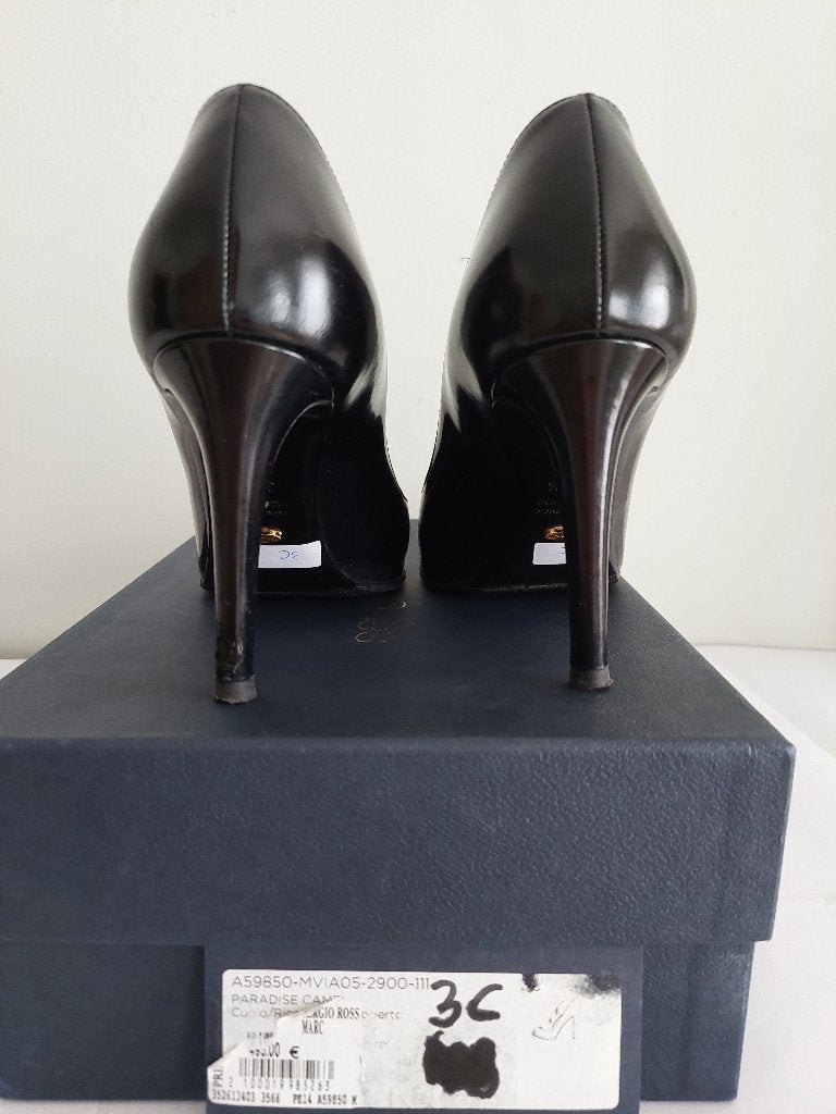 3C* Sergio ROSSI - escarpins noirs luxe full cuir (37,5), Sergio Rossi, Escarpins, Porté, Noir