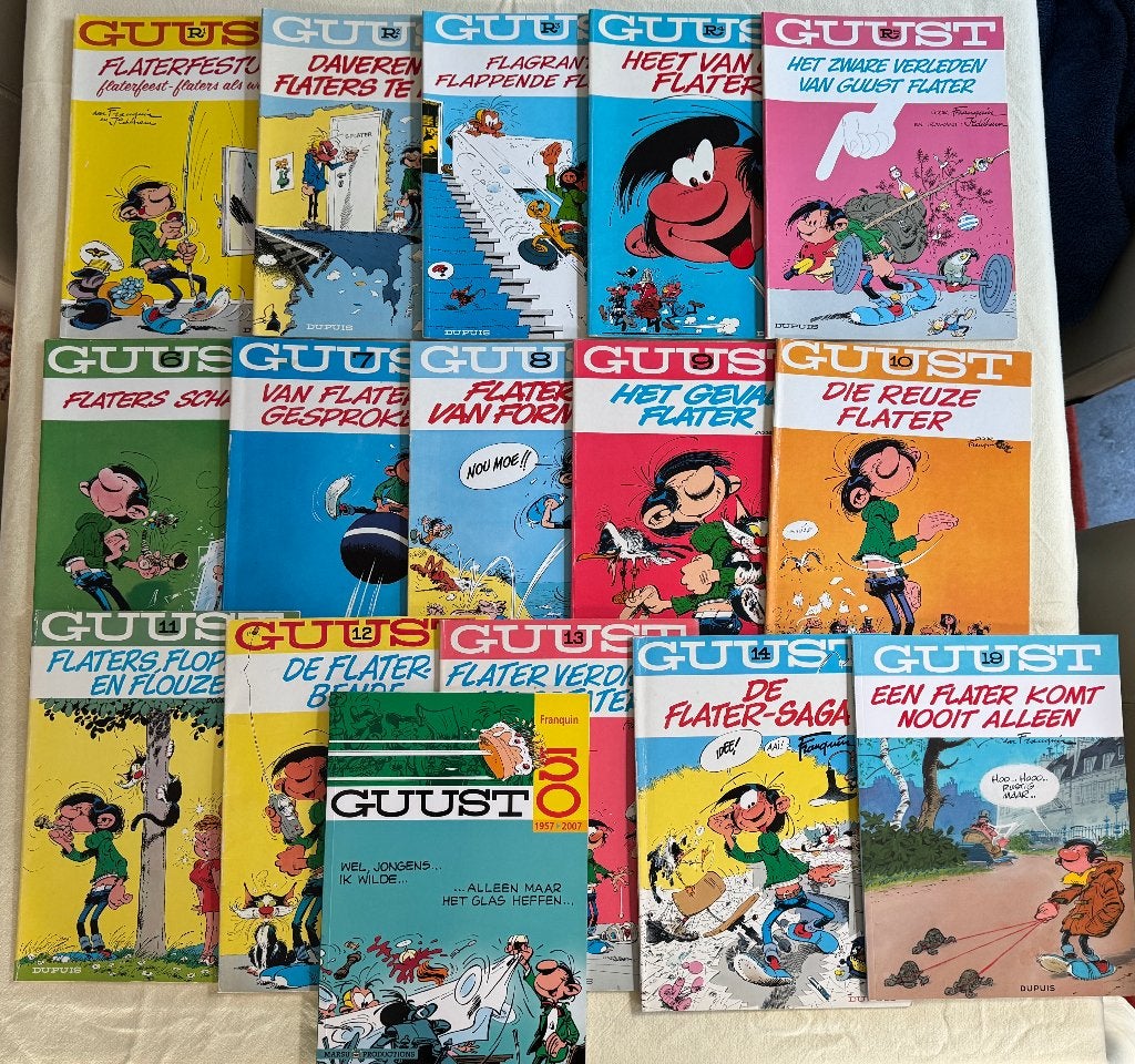 Guust Flater set van 16 Albums(druk 70–80) Verzending gratis, Plusieurs BD, Enlèvement ou Envoi, Utilisé, FRANQUIN