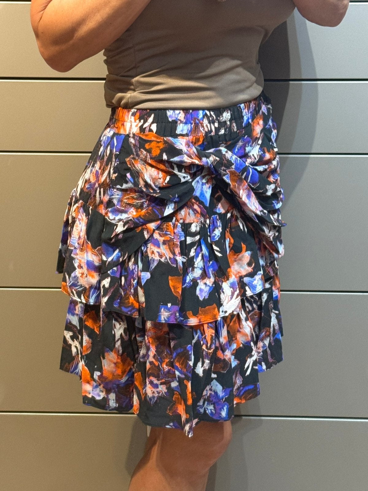 Zijden rok New Iro 325€ T34, Kleding | Dames, Rokken, Ophalen of Verzenden, Zo goed als nieuw, Blauw