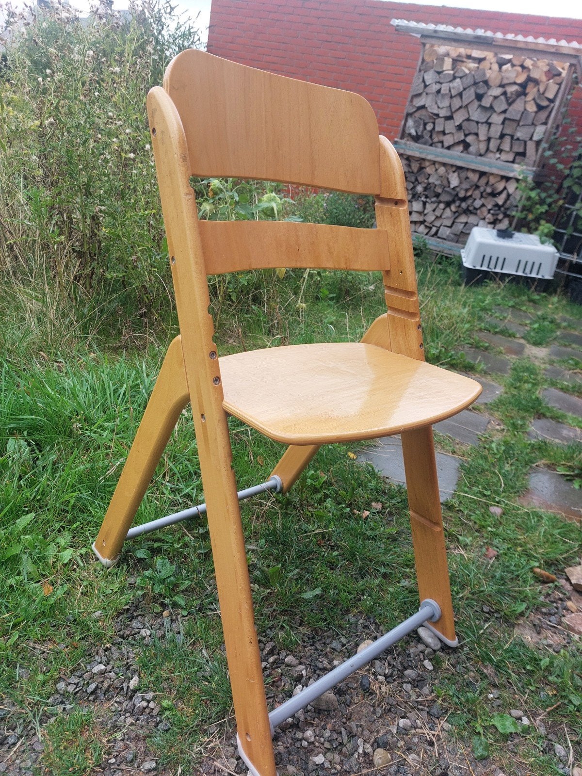 houten kinderstoel / kleuterstoel, Kinderen en Baby's, Kinderstoelen, Ophalen, Gebruikt, Overige typen, Aanschuifbaar