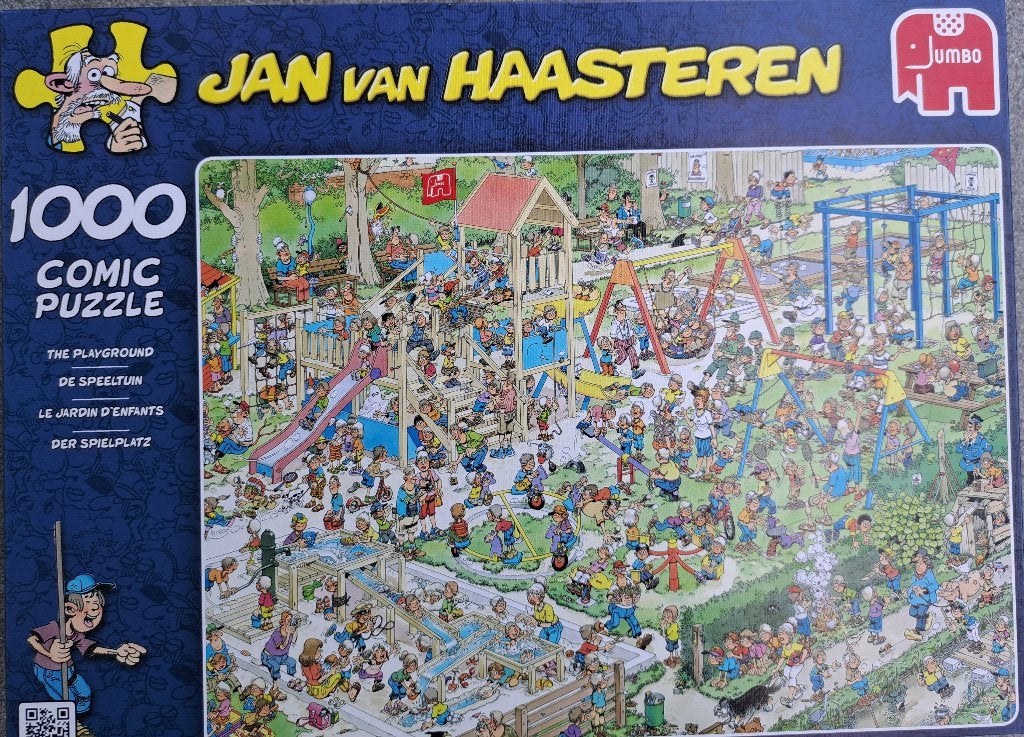 Puzzel Jan van Haasteren De speeltuin / The playground, Hobby & Loisirs créatifs, Enlèvement, 500 à 1500 pièces, Puzzle