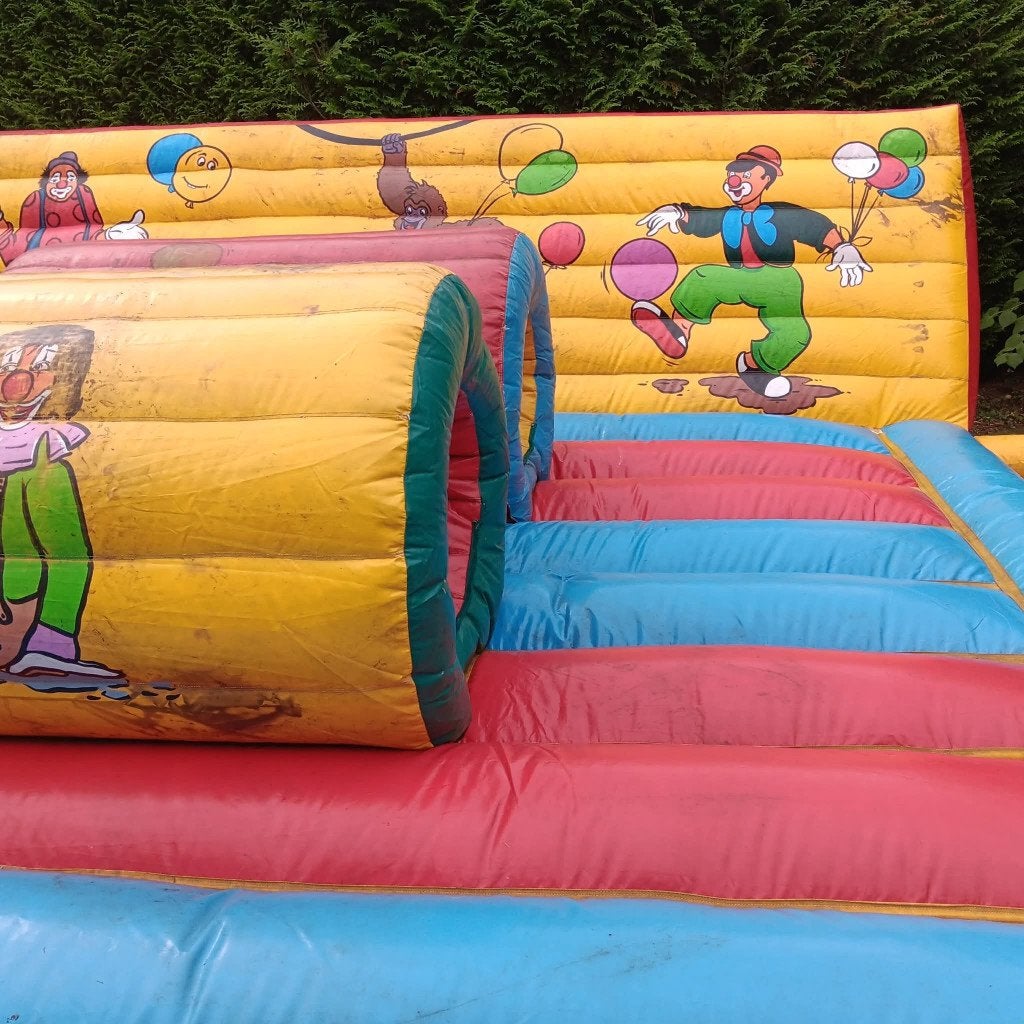 château gonflable de cirque avec obstacles à vendre, Enlèvement, Utilisé