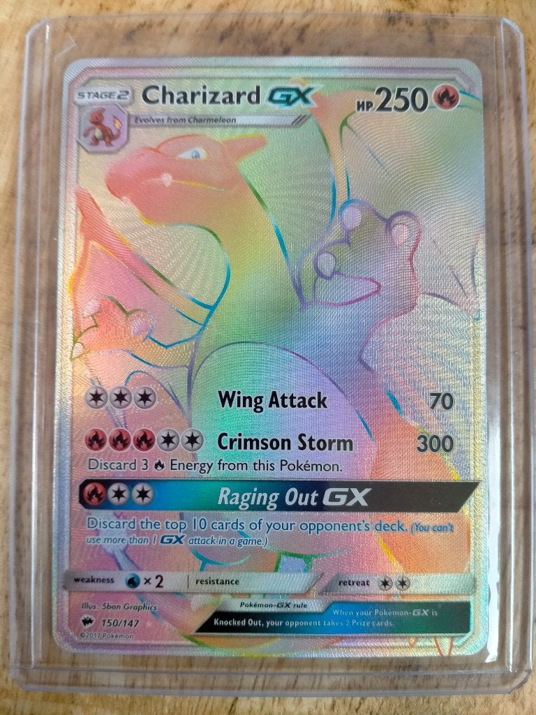 POKEMON DE TOPPER ONDER DE RAINBOWS!!CHARIZARD GX 150!!, Hobby en Vrije tijd, Ophalen of Verzenden