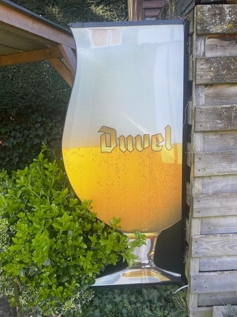 neon reclame duvel, Verzamelen, Ophalen, Gebruikt, Lichtbak of (neon) lamp