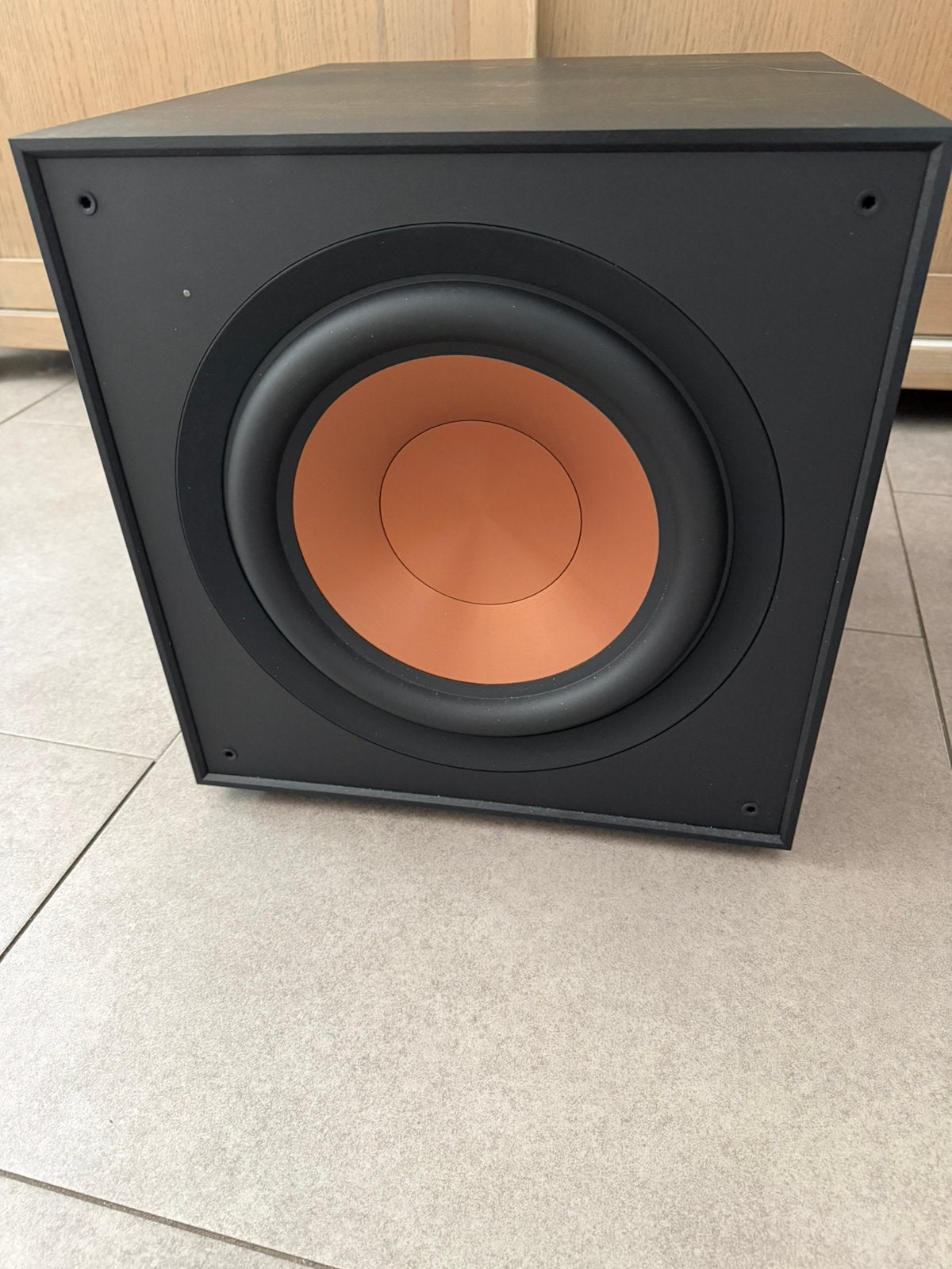 Klipsch R-121SW actieve subwoofer, Audio, Tv en Foto, Luidsprekerboxen, Basreflex, Subwoofer, Zo goed als nieuw, Ophalen
