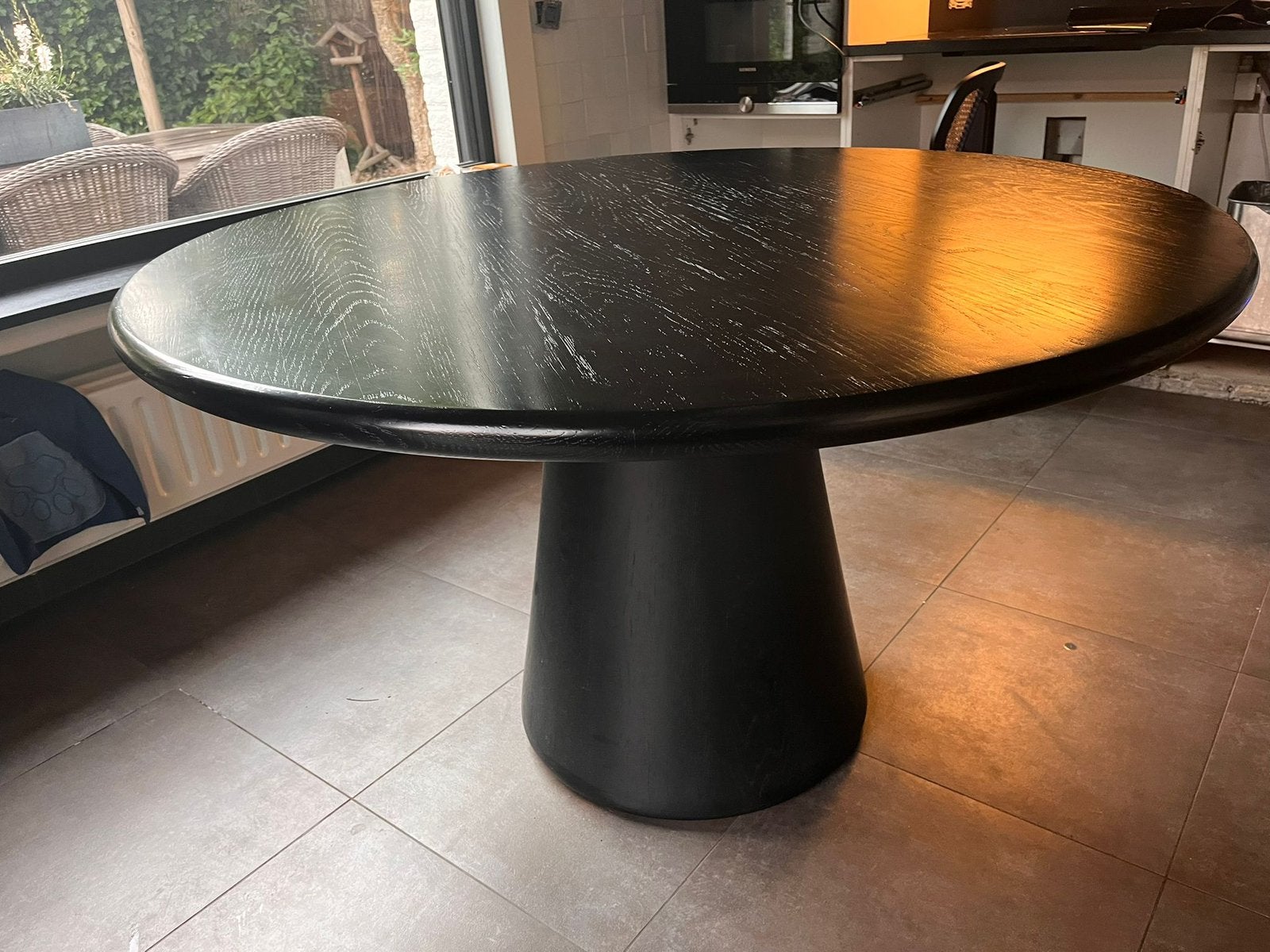 Japandi Eettafel massief eik, Ophalen, Zo goed als nieuw
