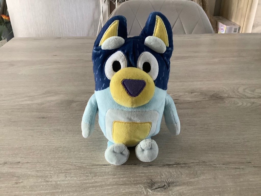 Bluey pluche character (24 cm), Kinderen en Baby's, Gebruikt, Overige merken, Overige typen, Blauw