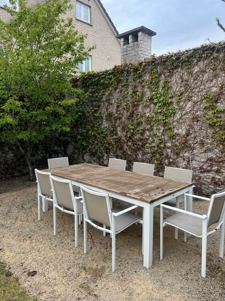 Table de jardin Bristol et 8 chaises, Enlèvement, Comme neuf, Chaise