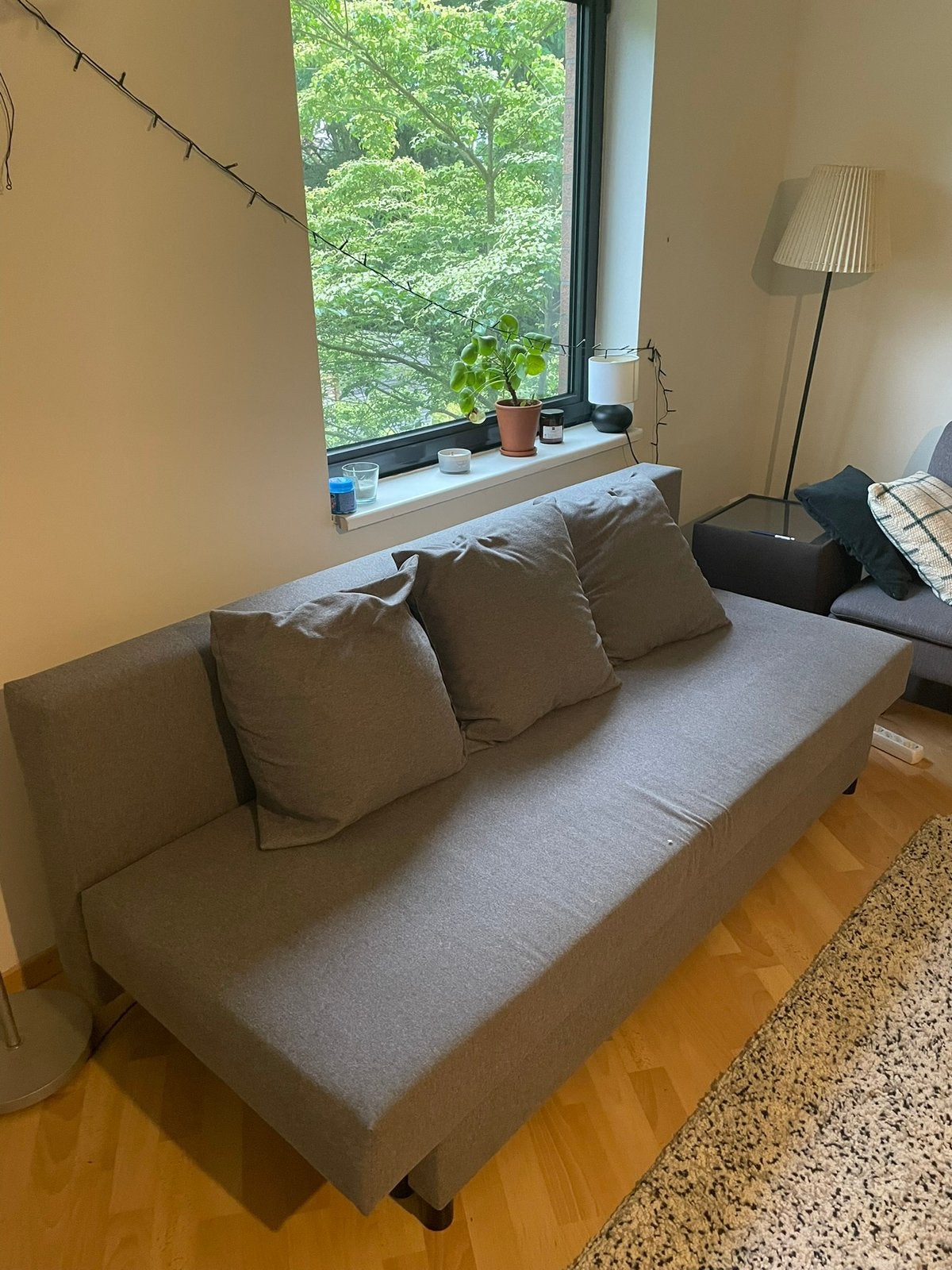 IKEA Älvdaelen slaapzetel grijs, Huis en Inrichting, Slaapkamer | Slaapbanken, Ophalen, Zo goed als nieuw, Grijs