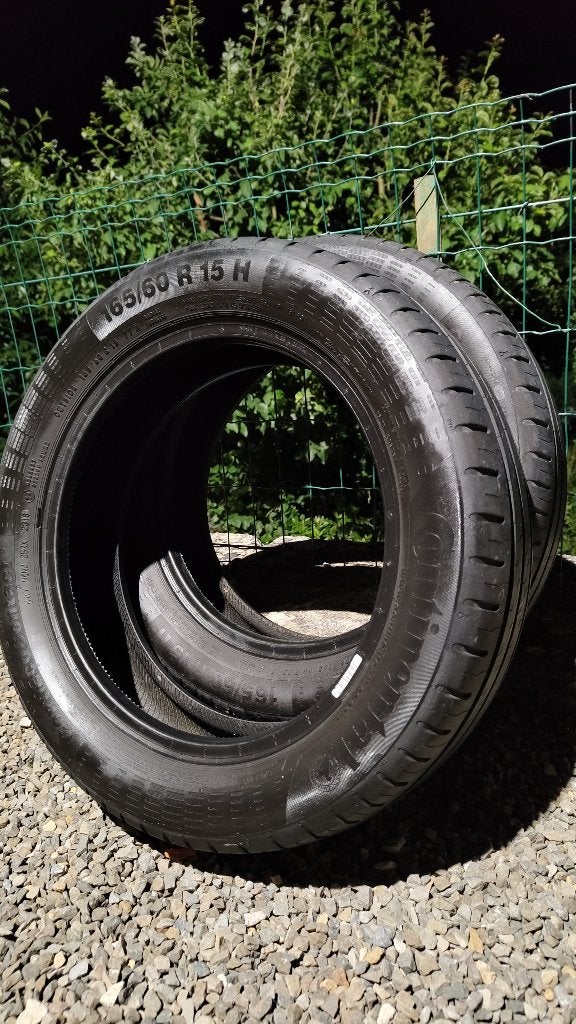 Pneus été Continental 165 60 15 - 165/60/15, Auto-onderdelen, Banden en Velgen, Ophalen, Gebruikt, 15 inch, Band(en)