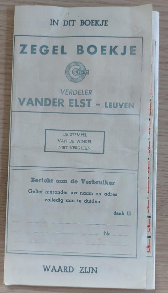 Zegelspaarboekje Centra Koffies Vander Elst Leuven, Verzamelen, Ophalen