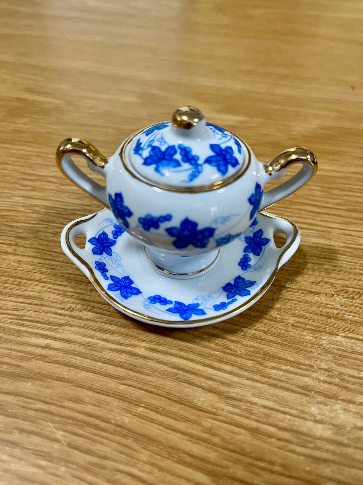 Soupière miniature porcelaine Porcelain Art bleue, Enlèvement, Comme neuf, Porcelaine