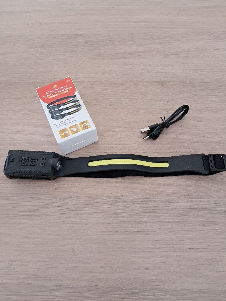 Led hoofdlamp met bewegingsdetectie., Caravanes & Camping, Enlèvement ou Envoi, Neuf, Accumulateur