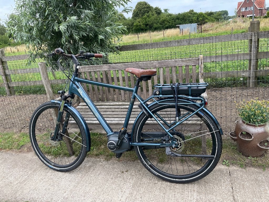 Electrische herenfiets, Fietsen en Brommers, Elektrische fietsen, Ophalen, Gebruikt