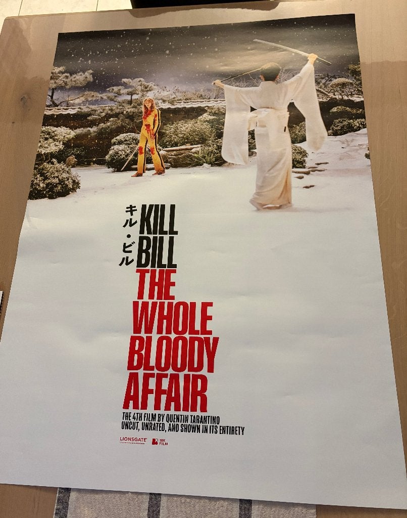 Poster Kill Bill, Rechthoekig Staand, Deurposter of groter, Nieuw, Ophalen of Verzenden