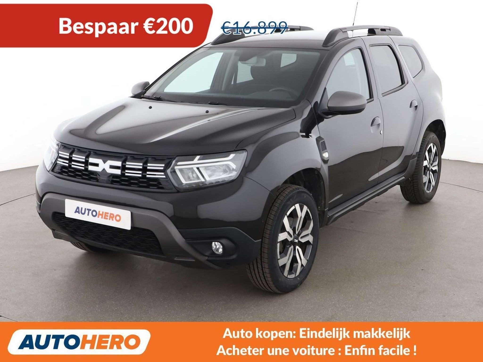 Dacia Duster 1.3 TCe Journey (bj 2023), Auto's, Stof, Euro 6, Duster, Zwart