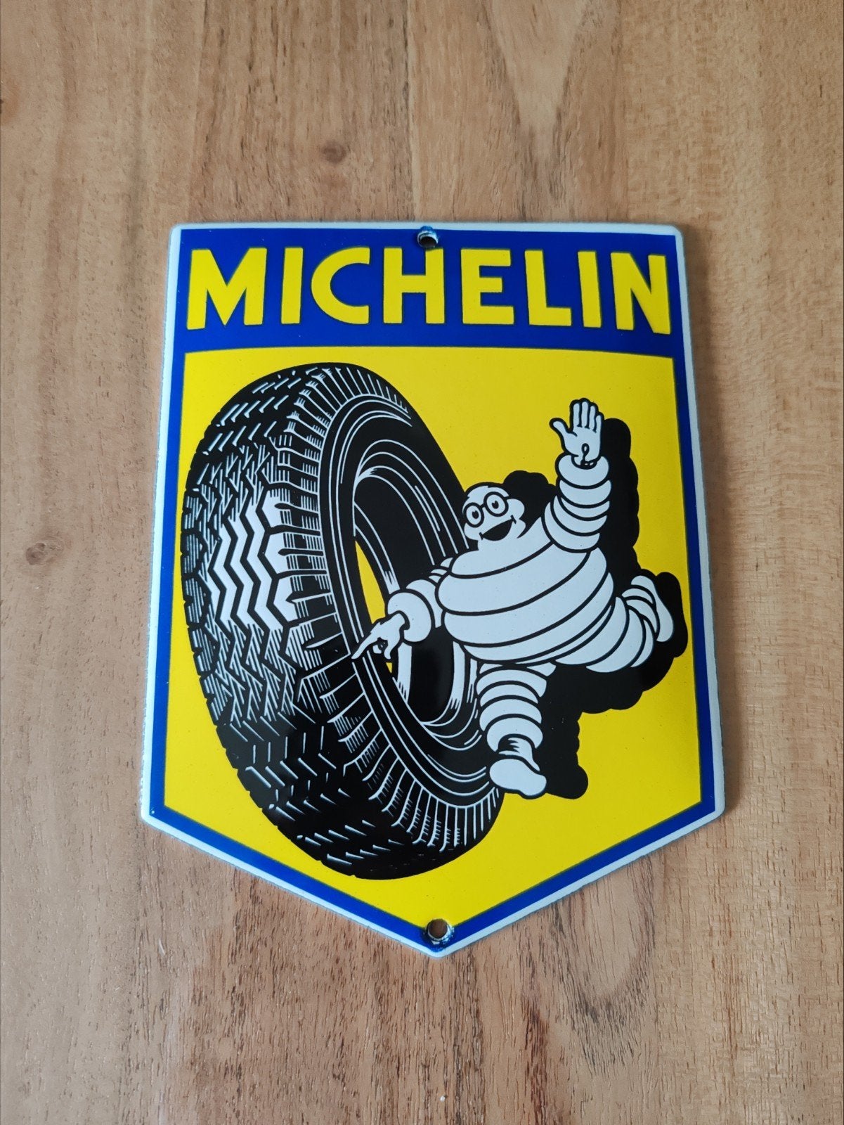 Geëmailleerde Michelin-plaat, Verzamelen, Ophalen of Verzenden, Zo goed als nieuw, Reclamebord
