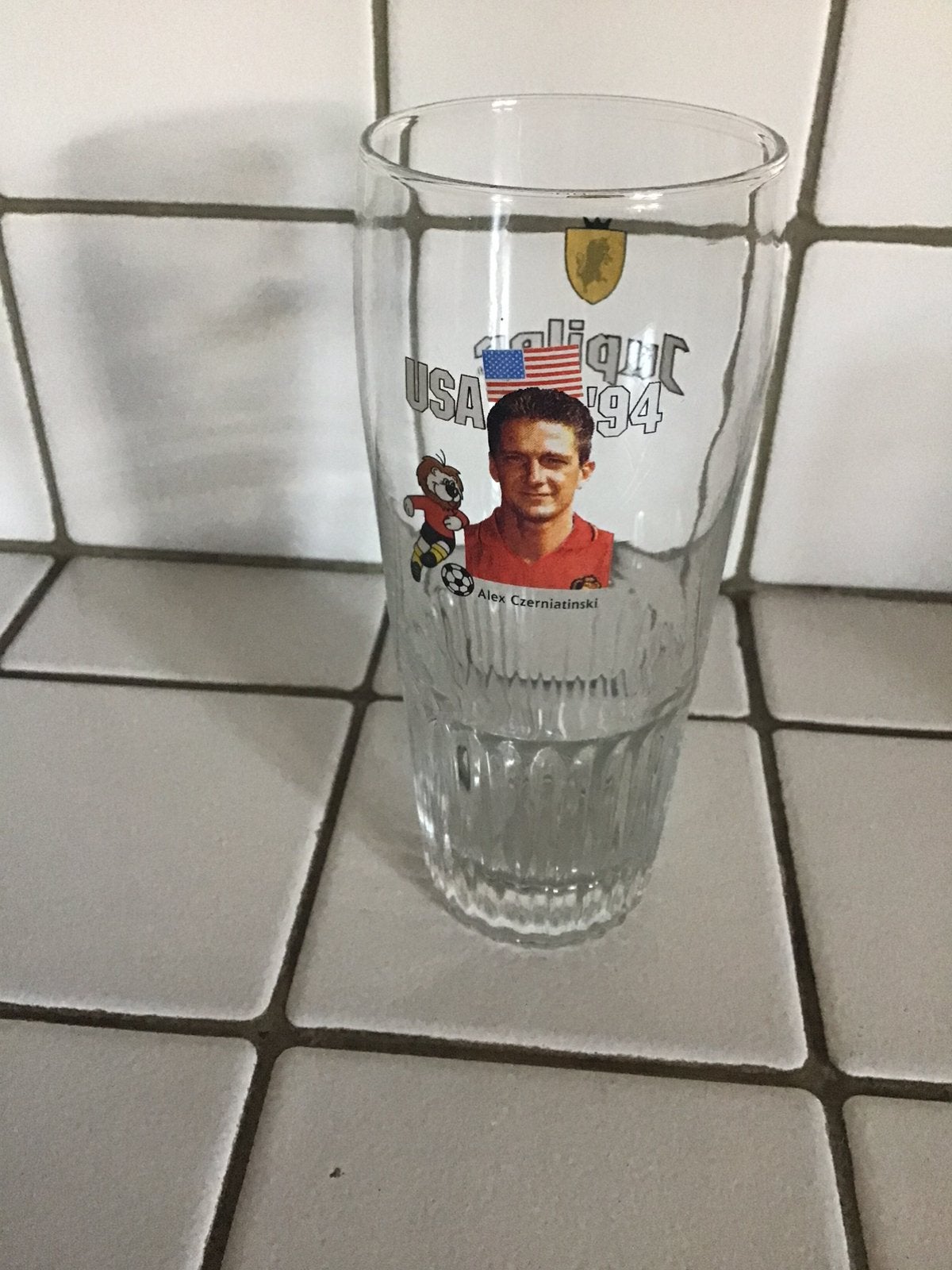 Verre à bière Jupiler Wk 1994 Alex Czerniatinski, Enlèvement ou Envoi, Comme neuf, Jupiler