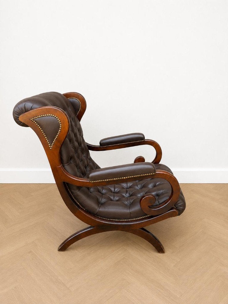 leren fauteuil – stijlvol en comfortabel - chesterfield, Enlèvement