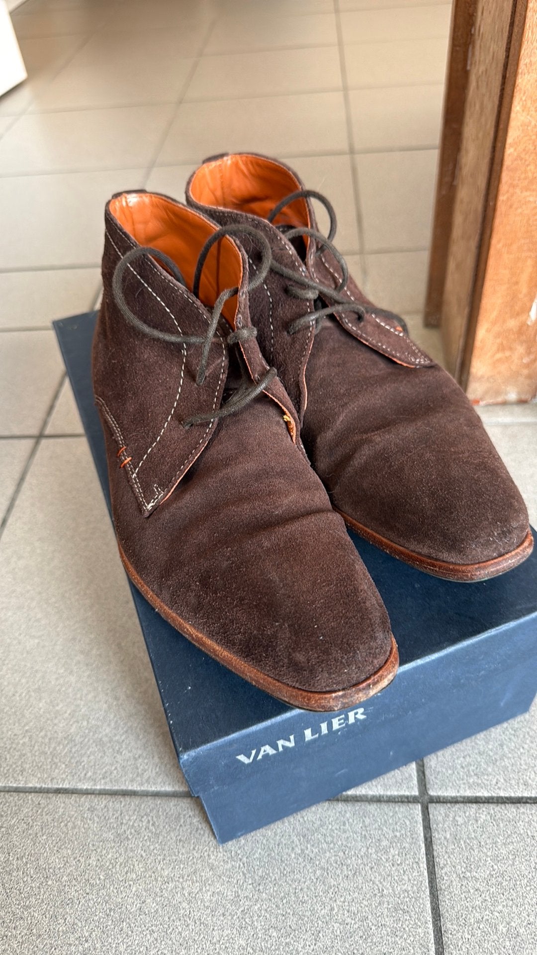 Leren schoenen Van Lier maat 40, Kleding | Heren, Schoenen, Ophalen, Zo goed als nieuw