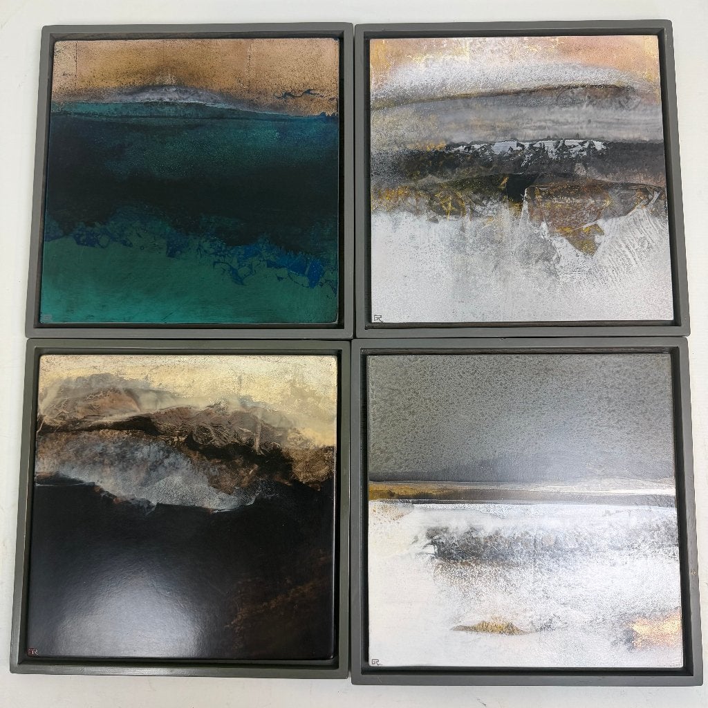 Peintures en quadtyque de Gérard Redoulès, Antiquités & Art, Enlèvement ou Envoi