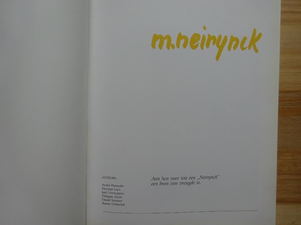 Martin Neirynck, monografie, 1987, Peinture et dessin, Enlèvement ou Envoi, André Demets, Utilisé