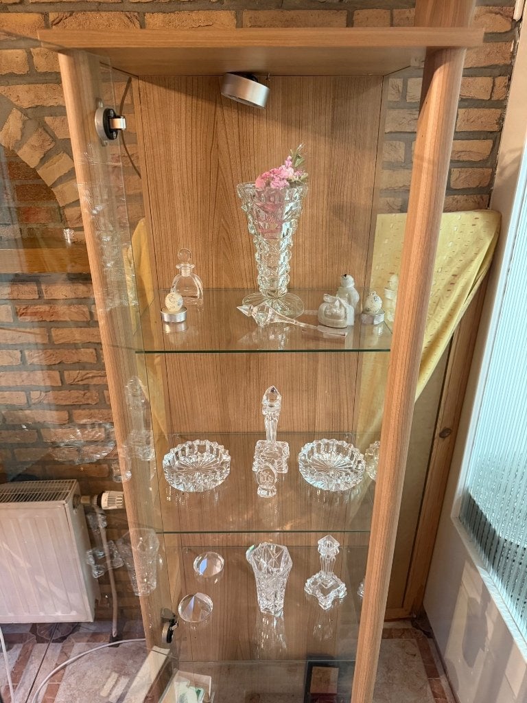 Vitrine, Maison & Meubles, Armoires | Vitrines, Utilisé, Avec tiroir(s), Avec porte(s), Chêne, Verre, Enlèvement