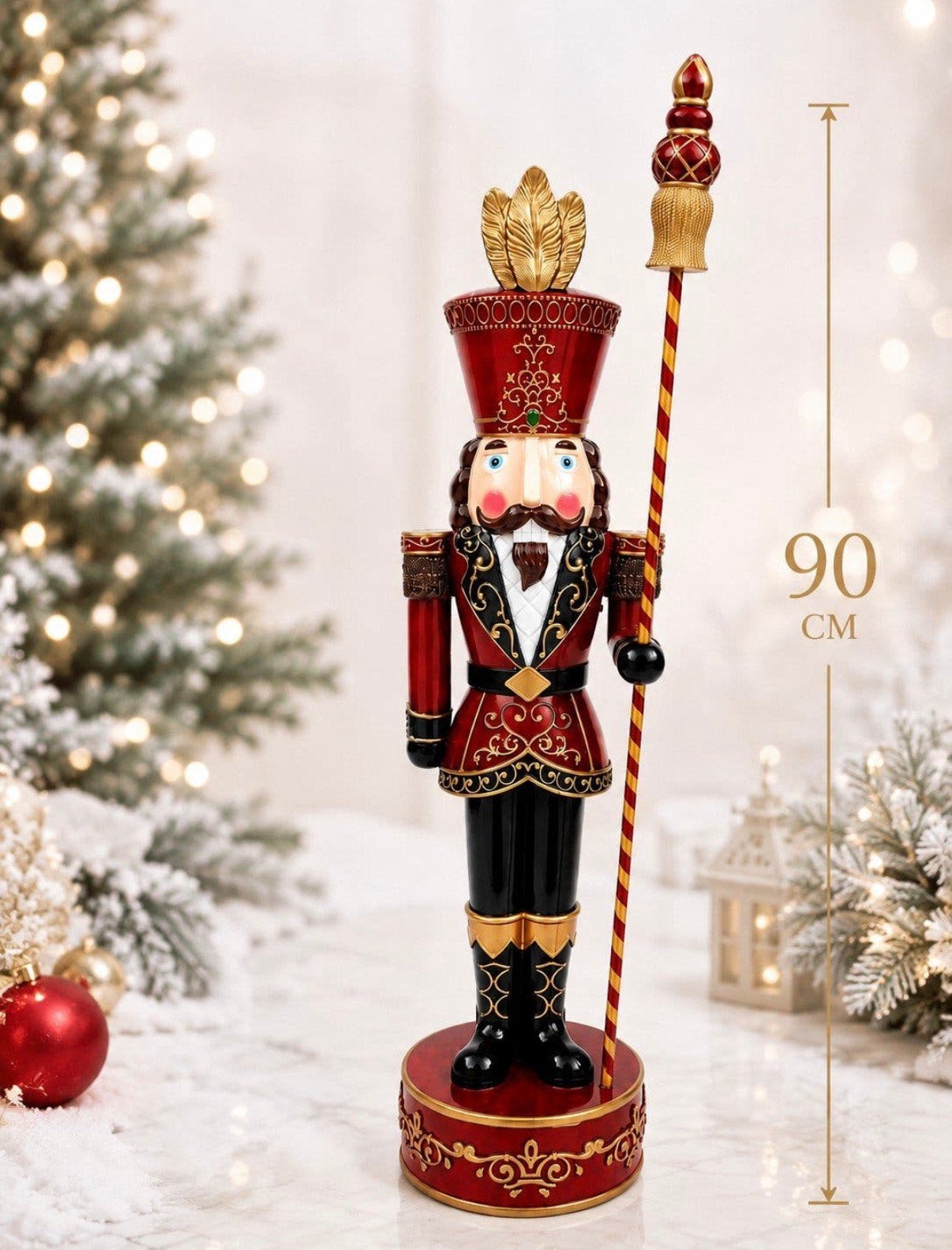 Luxe Notenkraker – 90 cm | Exclusieve Kerstdecoratie, Ophalen of Verzenden, Nieuw