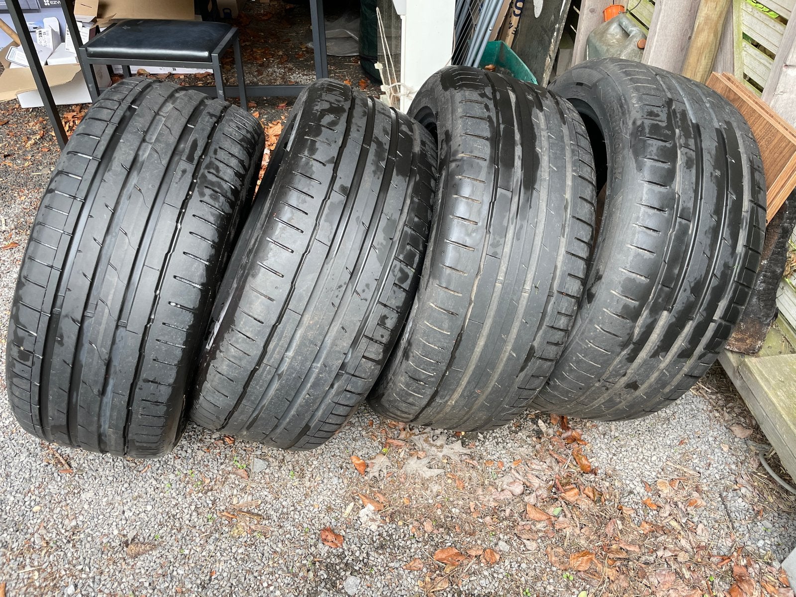 4 pneus HANKOOK 255/45/19 104 w Ventus S1 evo3 EVT2 -Tesla, Gebruikt, 255 mm, Band(en), Personenwagen
