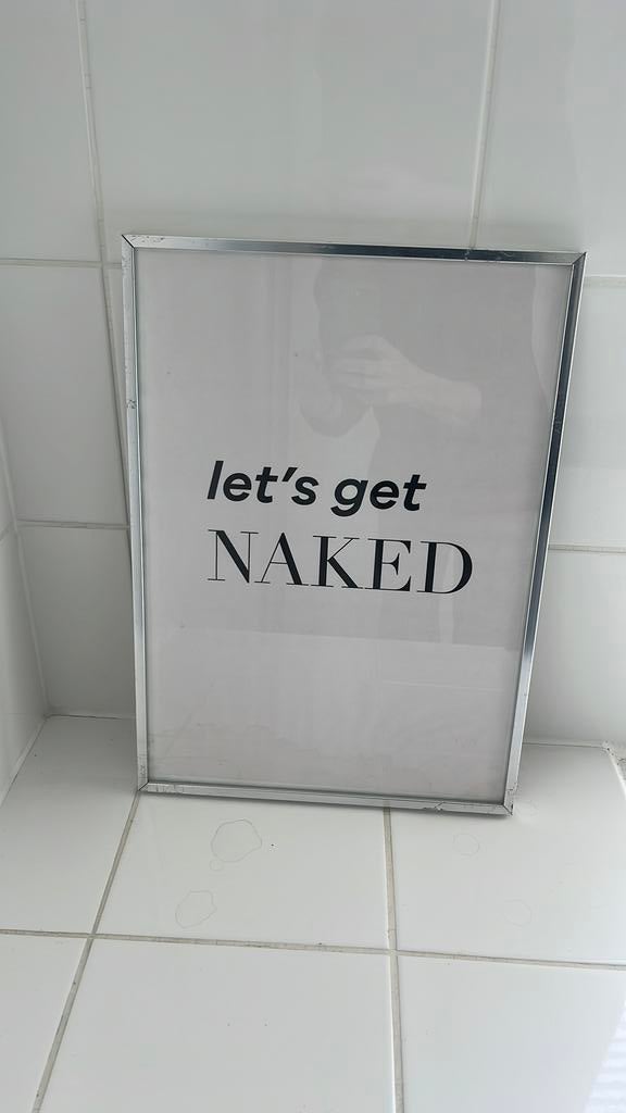 Kader met designposter, Huis en Inrichting, Woonaccessoires | Memoborden, Ophalen, Zo goed als nieuw