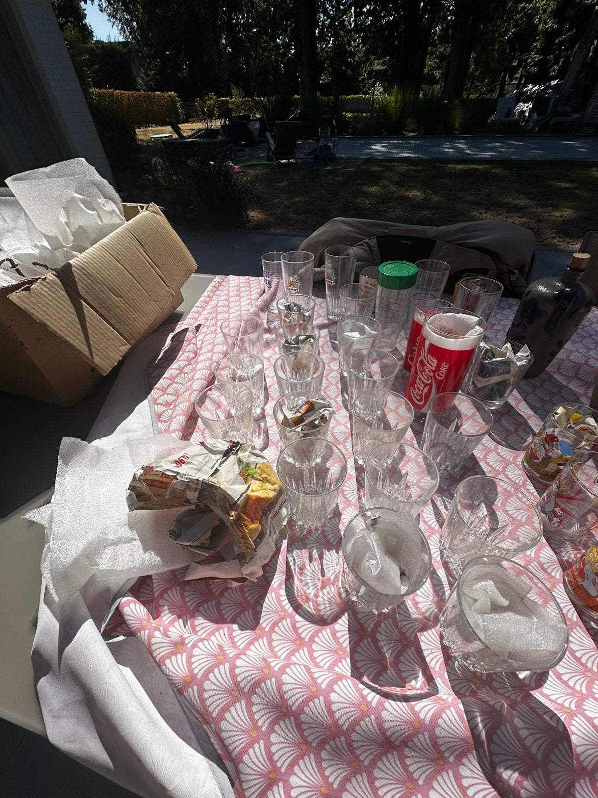 A donner lot verres, Ophalen, Gebruikt